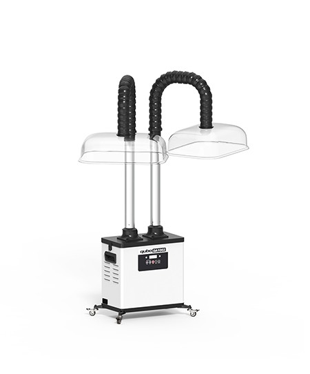  双管艾灸烟雾净化器DA1002（半支撑臂款）_QUBO_DA1002_艾灸烟雾净化器价格_酷柏净化科技